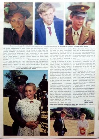 CHRISTOPHER ATKINS & DIANE LANE = 3 PAGES 1981 SPANISH CLIPPING ( 2
