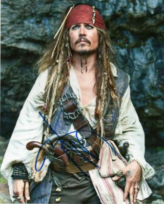 Autographed Johnny Depp Signed 8 X 10 Photo