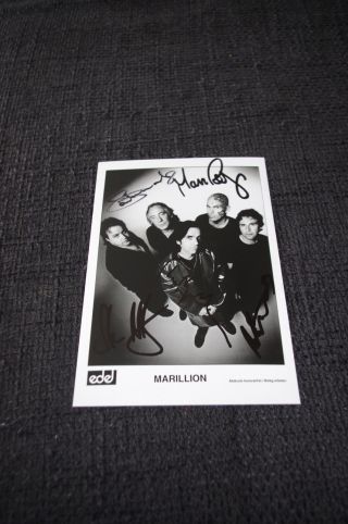 Marillion Signed 7x5 Inch Autographed Photo Inperson In Germany Look