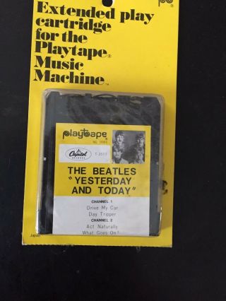 Beatles Playtape Cartridge Never Opened Yesterday And Today Yellow Card