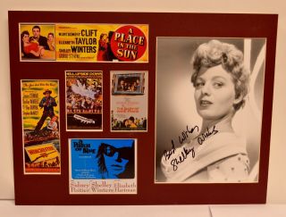 Shelley Winters Film Collage With Autograph (includes)