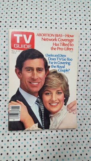 Tv Guide Nov.  9 - 15 1985 - Princess Diana And Charles L.  A.  Edition.