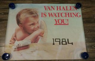 Van Halen Poster 1984 Van Halen Is Watching You Promo Poster 48x36 Inches
