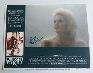 Dressed To Kill 1980 Lobby Card Autographed By Angie Dickinson