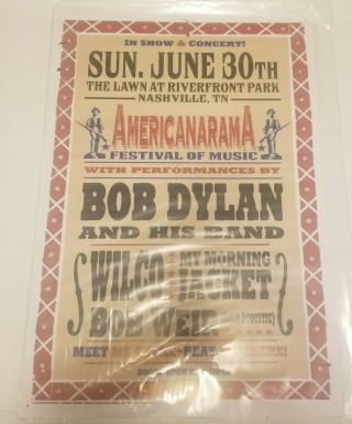 Bob Dylan Americanarama Poster Nashville Tn Wilco My Morning Jacket Bob Weir Mmj