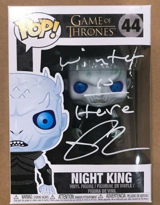 Richard Brake Autographed Signed Game Of Thrones Night King 44 Funko Pop