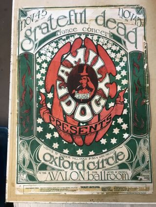Vintage Grateful Dead Poster Fd - 33 1st Print