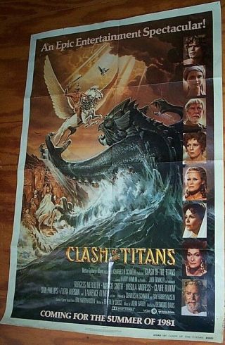 Clash Of The Titans 1981 Mgm 1sht.  Adv.  R Harryhausen