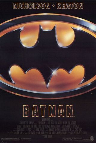 Batman Rolled Theatrical Regular Style 1 Sheet Movie Poster 1989