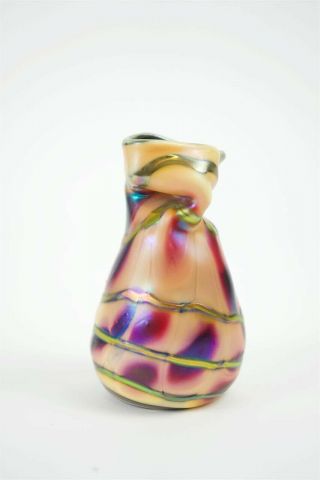 Signed David Lotton Studios Art Glass Vase_illinois_sharp Hand Crafted