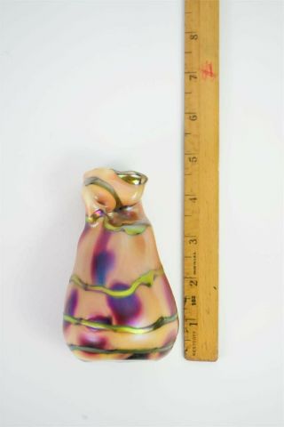 Signed David Lotton studios art glass vase_Illinois_sharp hand crafted 4