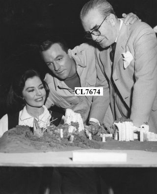 Cyd Charisse,  Gene Kelly,  And Cedric Gibbons On Movie Set Of 