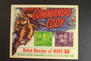 1955 Commando Cody Sky Marshall Of The Universe Movie Lobby Title Card