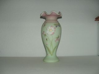 Fenton Lotus Mist Hand Painted Vase Limited Edition 135/2750