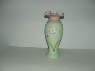 Fenton Lotus Mist Hand Painted Vase Limited Edition 135/2750 2