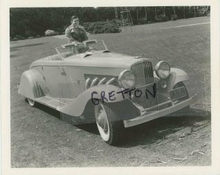 Clark Gable In Duesenberg Car Rare Clarence Sinclair Bull Photo