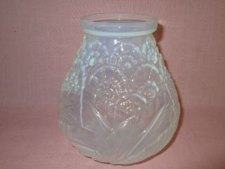 Antique Daum Nancy Lorrain France Opalescent Art Deco Glass Vase Signed Rare