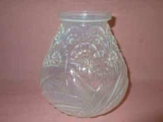 Antique Daum Nancy Lorrain France Opalescent Art Deco Glass Vase Signed Rare 2
