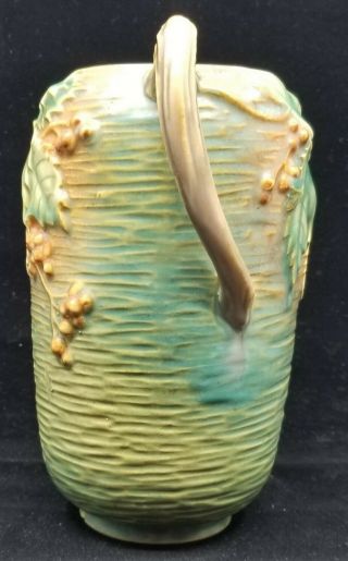 Roseville Pottery Bushberry Vase 31 - 7 Green 1941 Made in the USA Handles 4
