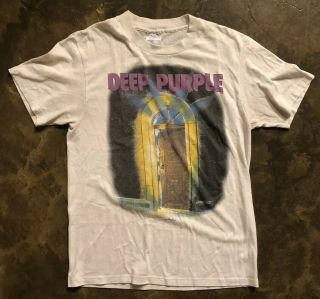 Vintage Deep Purple Call Of The Wild Sz Medium Shirt 1987 House Blue Tour