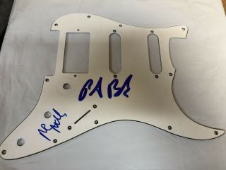 R.  E.  M.  Mike Mills Peter Buck Signed Autographed Strat Pickguard Proof