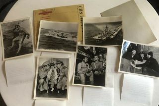 Navy Log 1955 Tv 6 Promo Photos Stills Cbs Tv Press Kit W/envelope