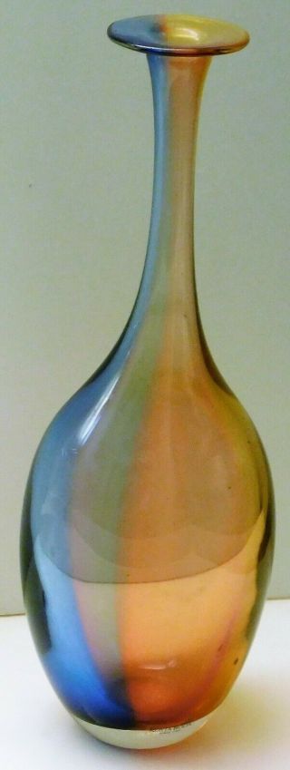 Vintage Kosta Boda Signed Glass Vase 12 " Tall