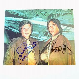 Battlestar Galactica Photo Signed Dirk Benedict And Richard Hatch 3