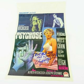 1960 Hitchcock Psycho Horror Movie Rare Italian Poster Signed By Screenwriter