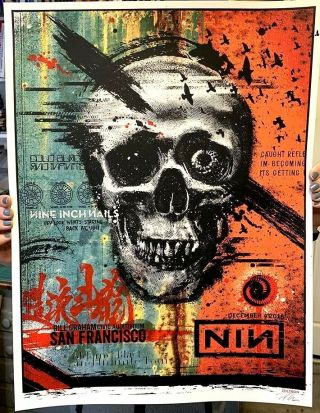 Nin Nine Inch Nails San Francisco Zoltron Print Poster Ae /100 Edition Signed