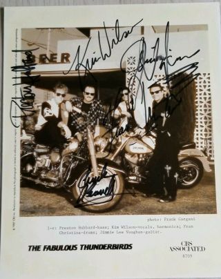 The Fabulous Thunderbirds Autographed Signed B&w 8x10 Photo