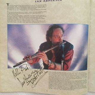 Jethro Tull Crest Of A Knave Autographed Tour Book 8