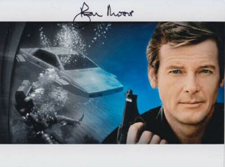 Roger Moore 007 James Bond Official Signed Autograph James Bond Classic 007 Pose