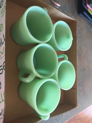 Vintage Fire - King Jadeite Green Coffee Mug D Handle