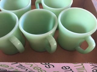 Vintage Fire - king Jadeite Green Coffee Mug D Handle 2