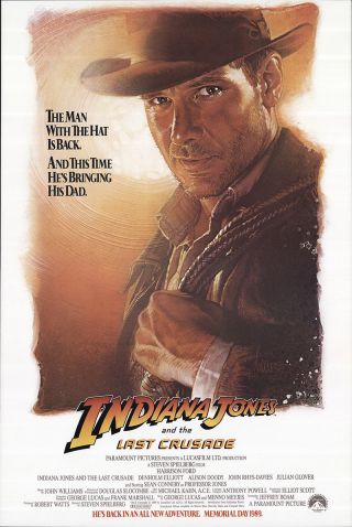 Indiana Jones And The Last Crusade 1989 27x41 Orig Movie Poster Fff - 52604