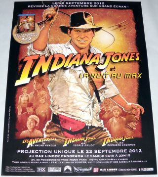 Indiana Jones Special Night Screening Harrison Ford French Poster