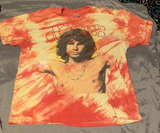 Vintage 1990 The Doors Jim Morrison T Shirt Tie Dye Mens Size Xl.