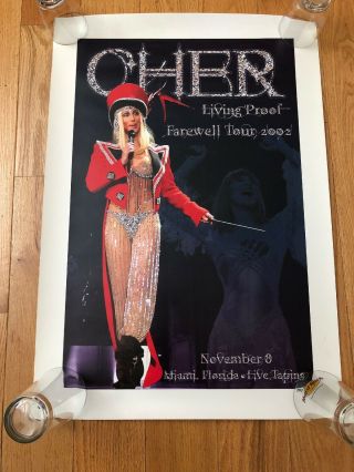 Vintage Cher Living Proof Farewell Tour 2002 Poster Lmtd 340/500