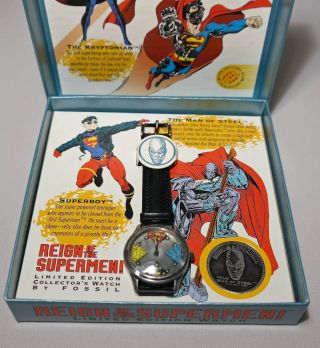 Fossil Collectors Watch 1993 Reign Of The Supermen The Man Of Steel Superman
