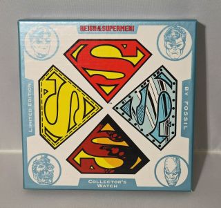 FOSSIL COLLECTORS WATCH 1993 REIGN OF THE SUPERMEN THE MAN OF STEEL SUPERMAN 3
