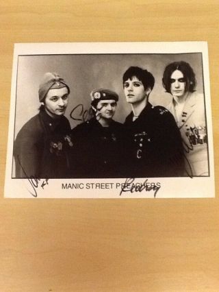 Signed - Manic Street Preachers - The Holy Bible - 10 " X8 " Promo Photo Inc Richey -