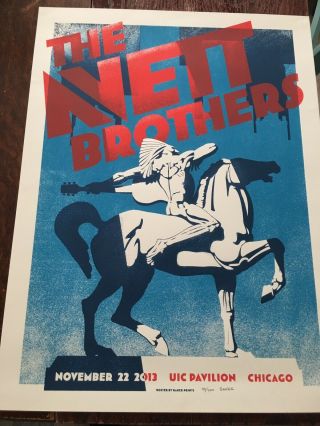 The Avett Brothers Chicago 2013 Numbered Print Poster Artist Nov 22 Kyle Baker