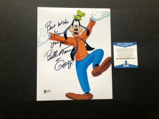 Bill Farmer Rare Signed Autographed Goofy Disney 8x10 Photo Beckett Bas