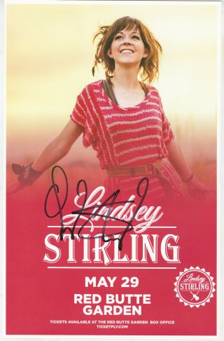 Lindsey Stirling Autographed Concert Poster 2015 Violin
