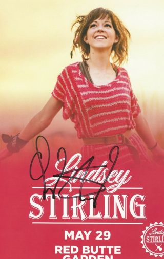 Lindsey Stirling autographed concert poster 2015 Violin 3