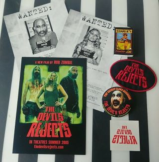 The Devils Rejects : Matchbox Tattoo Patch Pin Lobby Cards Sdcc Promos