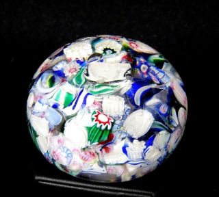 Negc England Glass Co Scrambled Millefiori End Of Day 2.  75 " Paperweight 1850