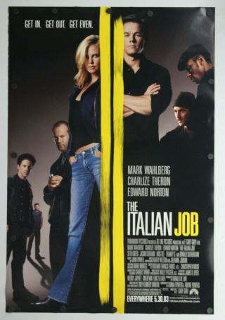 The Italian Job 2003 Double Sided Movie Poster 27 " X 40 "