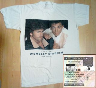 Wham The Final T - Shirt - Last Concert 1986 Wembley Stadium,  Ticket Reprint